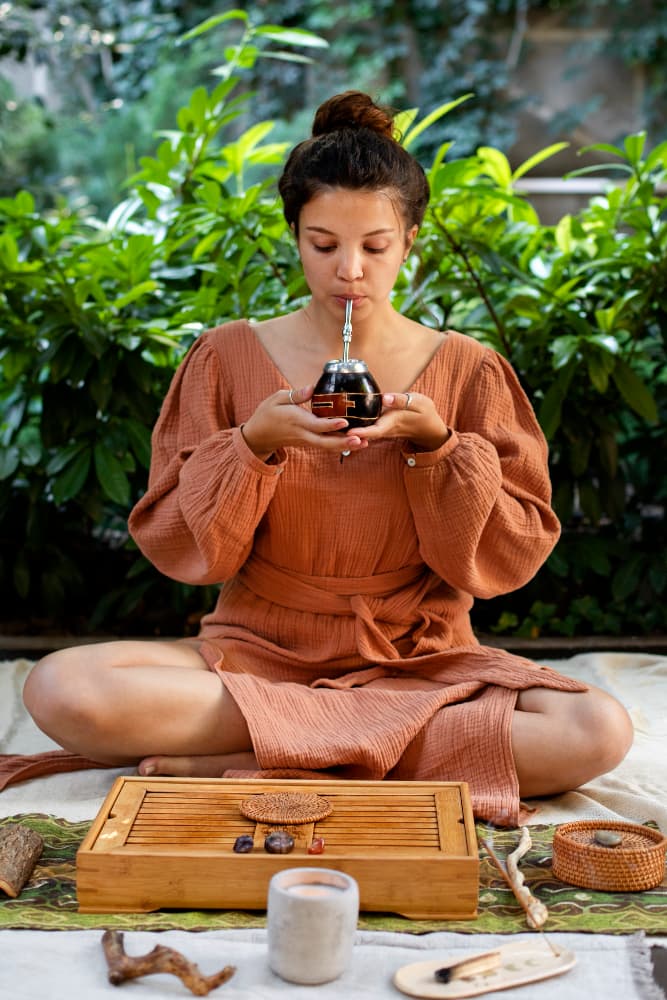 Triphala Ghrita, Anjana and classical Ayurvedic ophthalmic preparations on display.